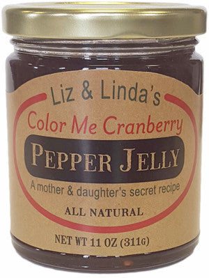 Liz & Linda's Color Me Cranberry Jalapeno Pepper  Jelly