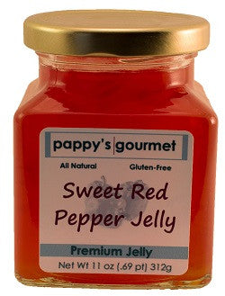 Sweet Red Pepper Jelly - Pappy's Gourmet and Liz & Linda's